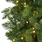 8ft. Pre-Lit Green Mountain Pine Artificial Christmas Tree, Clear LED Lights